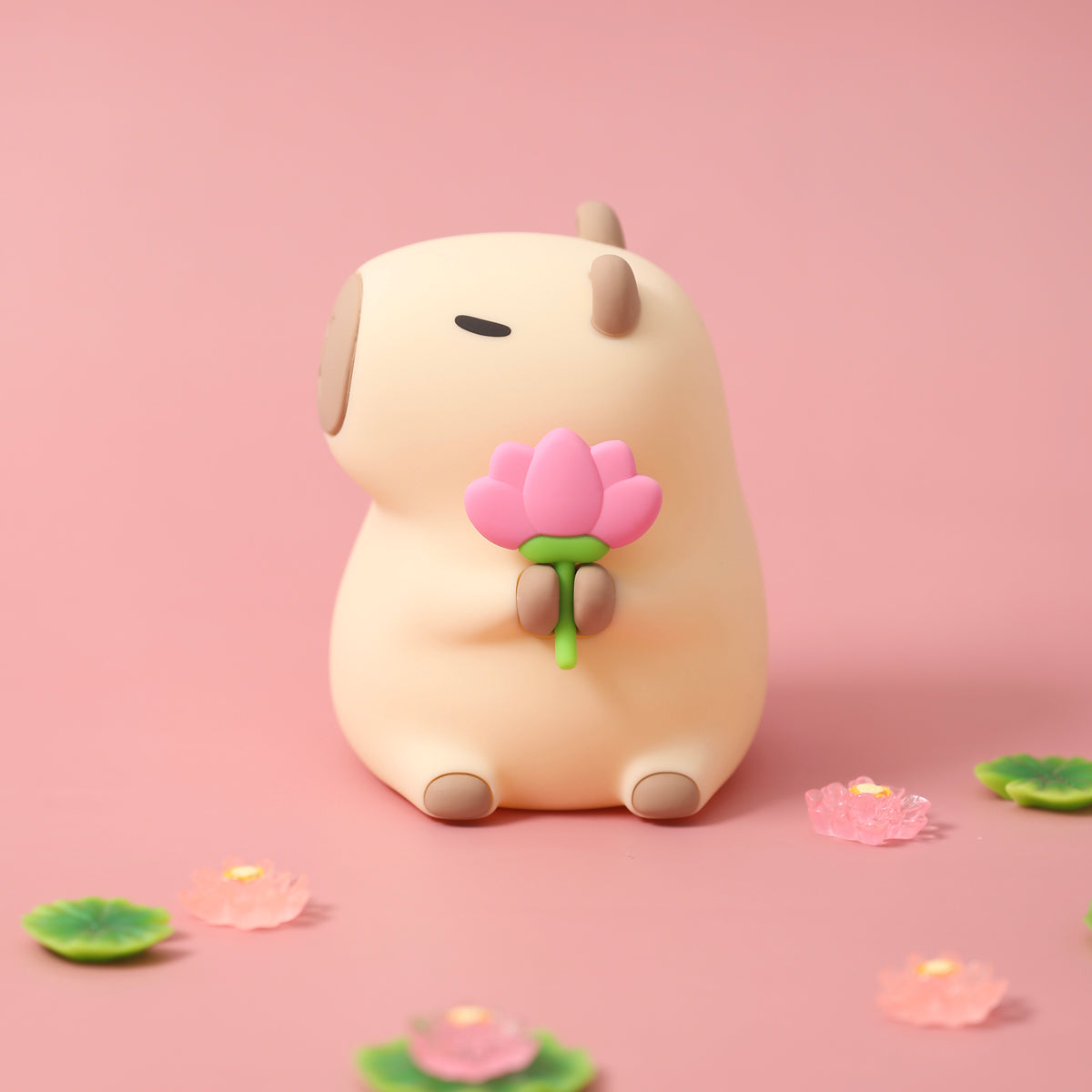 Maetiva® Flower Capybara Squishy Silicone Night Light - Perfect Gift for Kids and Girls