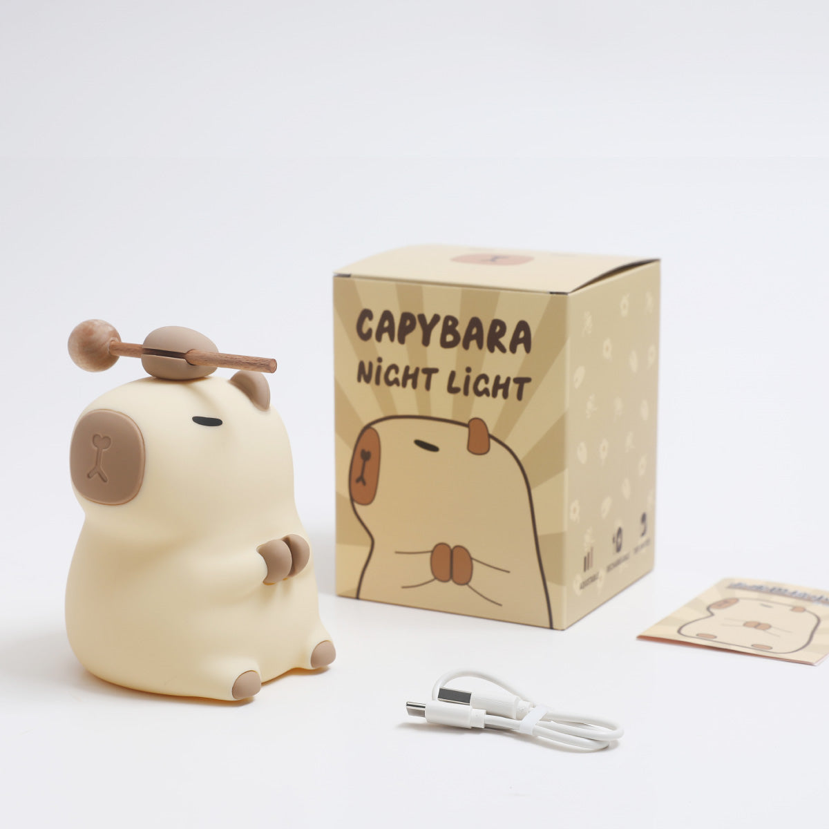Maetiva® Flower Capybara Squishy Silicone Night Light - Perfect Gift for Kids and Girls