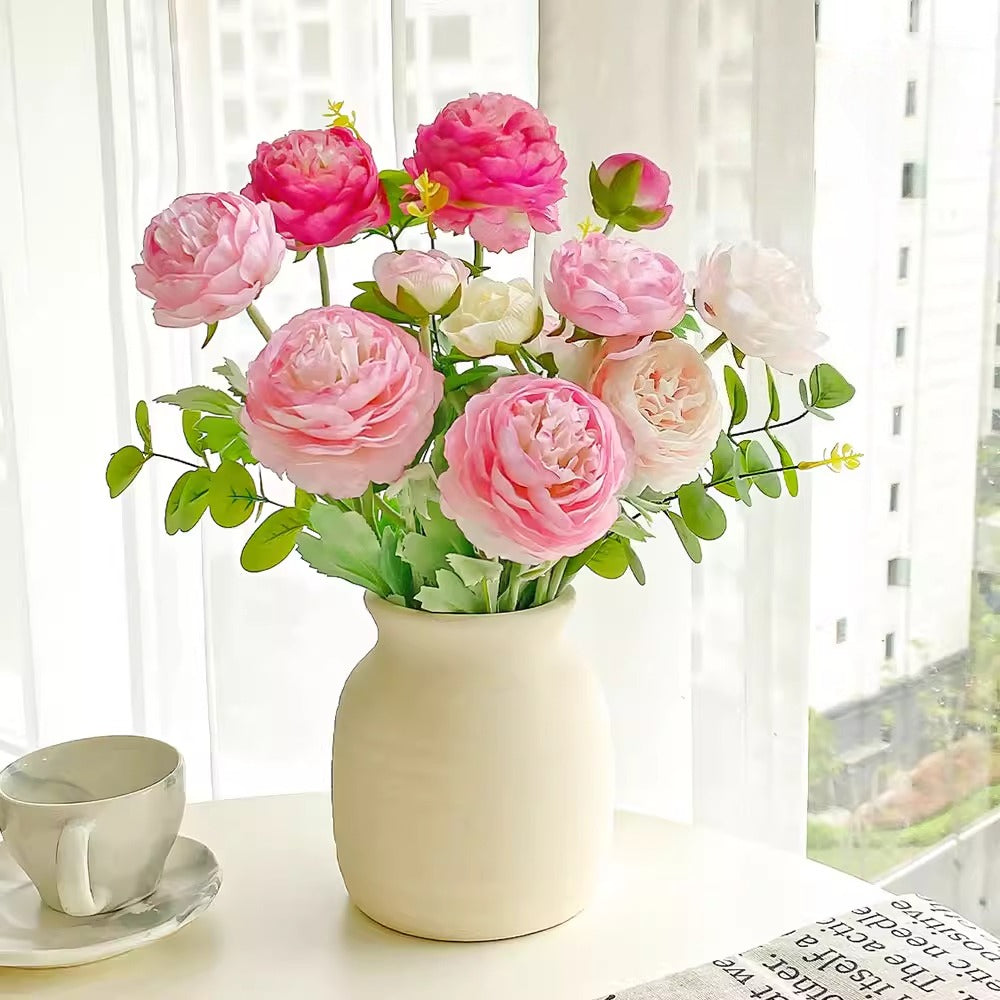 Vintage Ranunculus Ensemble Faux Floral Arrangement