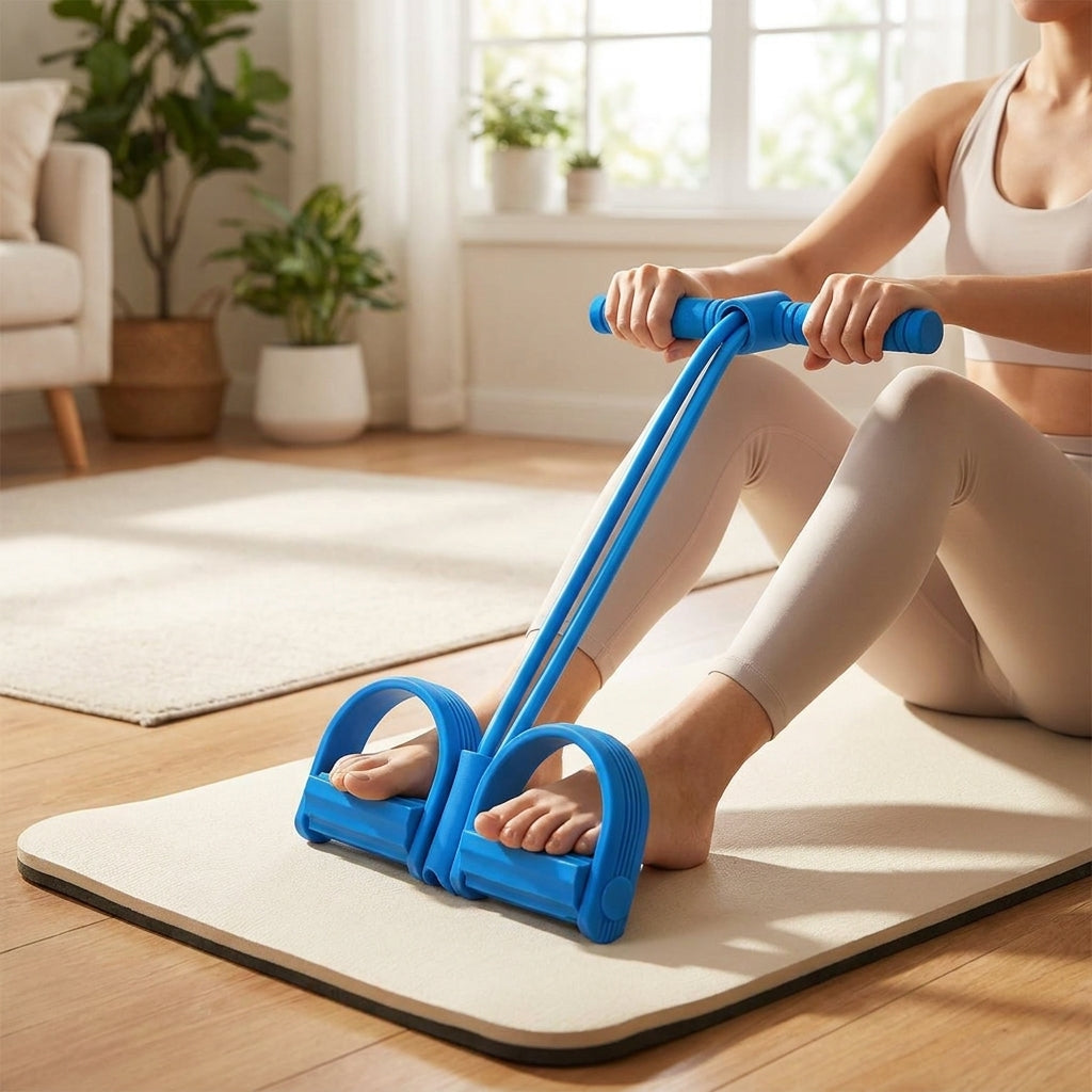 Pedal Resistance Band Trainer — Full Body, Home Gym, Yoga, Pilates, Toning, Workout