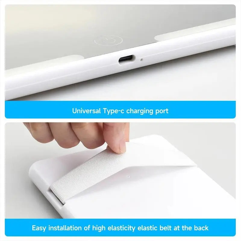 LED Car Sun Visor Mirror Light — Dimmable, Rechargeable, Touch Control, Portable, Universal Fit, USB Powered