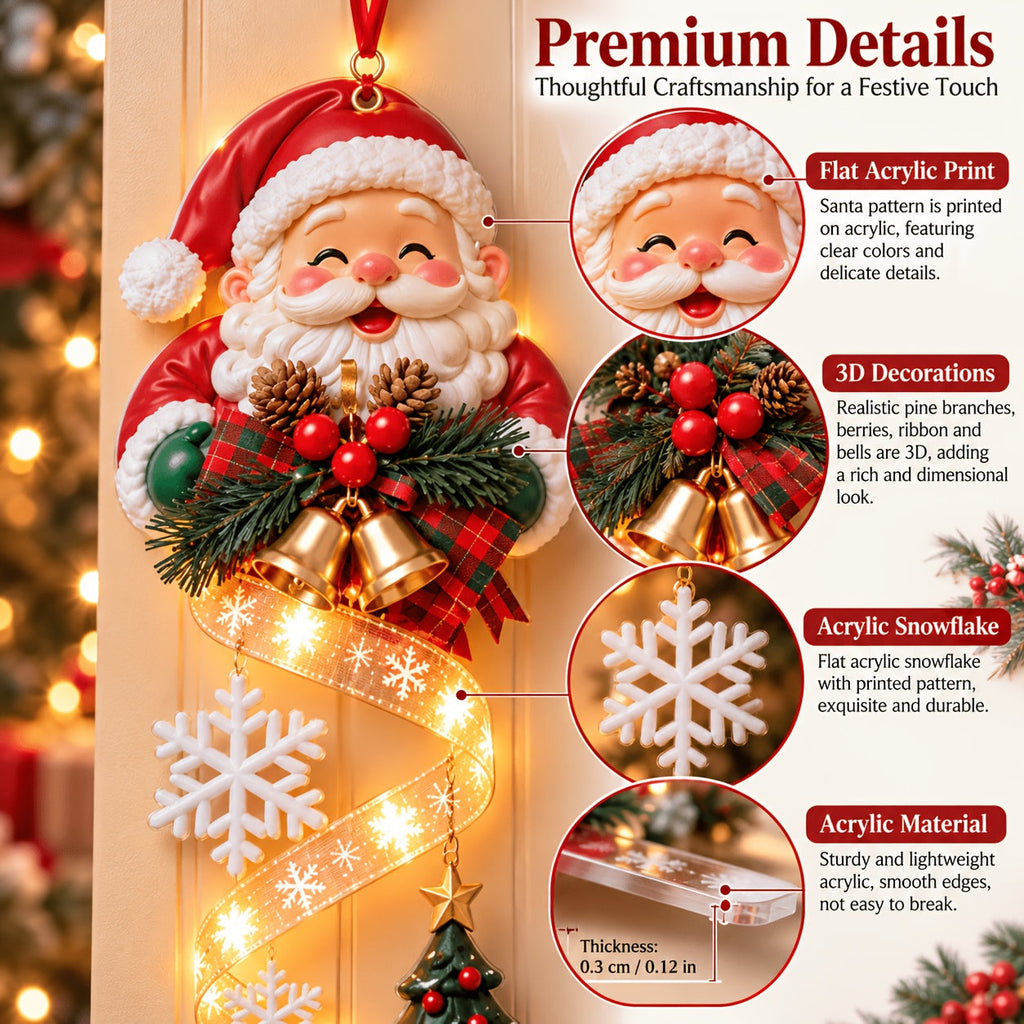 LED Christmas Door Hanging Decor – 3 Festive Styles