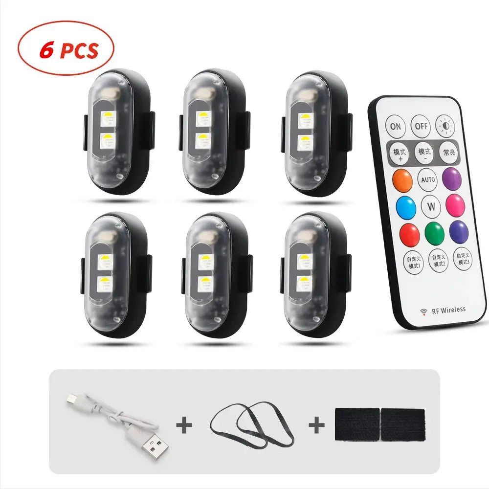 RGB LED Strobe Light — Wireless, Rechargeable, Color-Changing, Portable, DMX-Compatible, Sound-Activated
