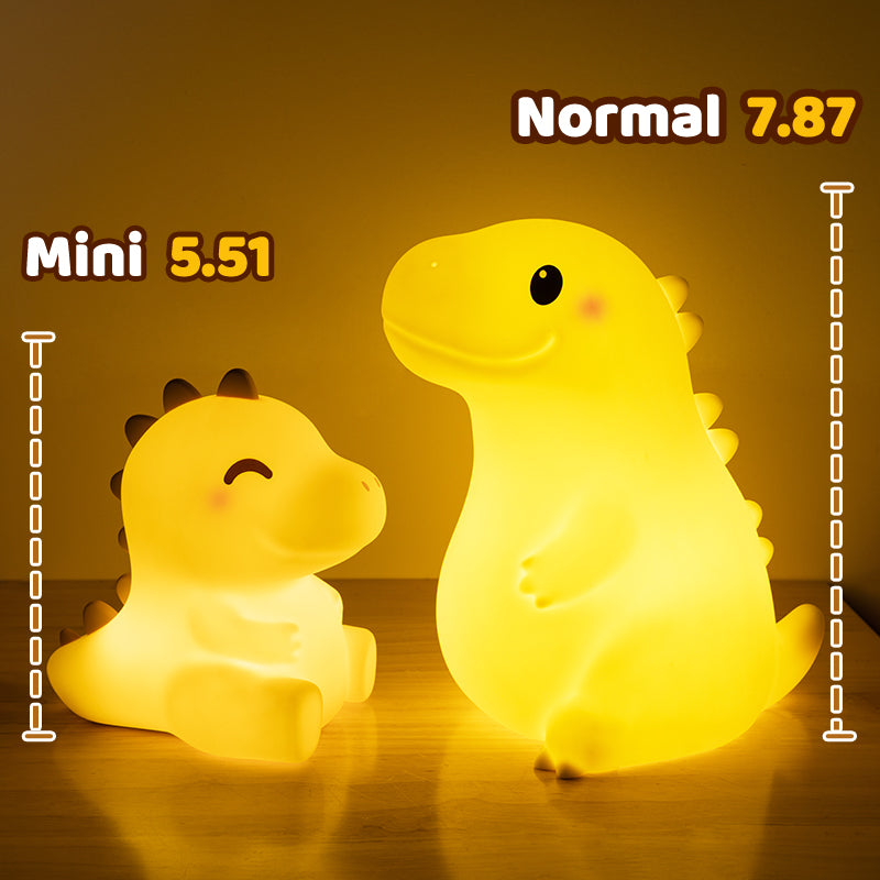 Maetiva® Squishy Silicone Smiley Giant Dinosaur LED Night Light - Perfect Gift for Kids and Girls