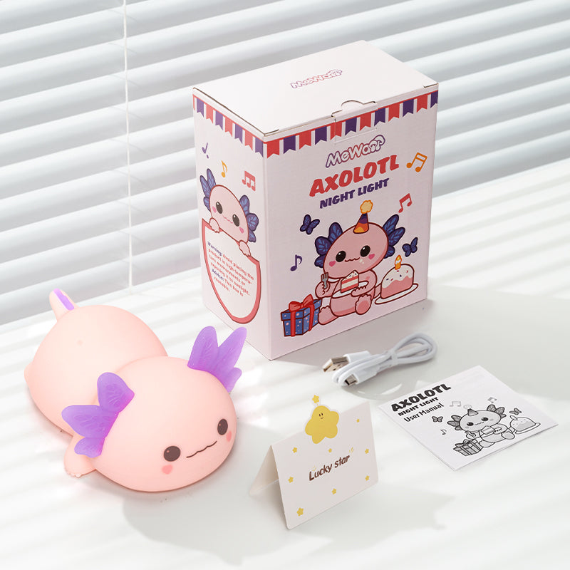 Maetiva® Limited Version Axolotl Squishy Silicone Night Light - Perfect Gift