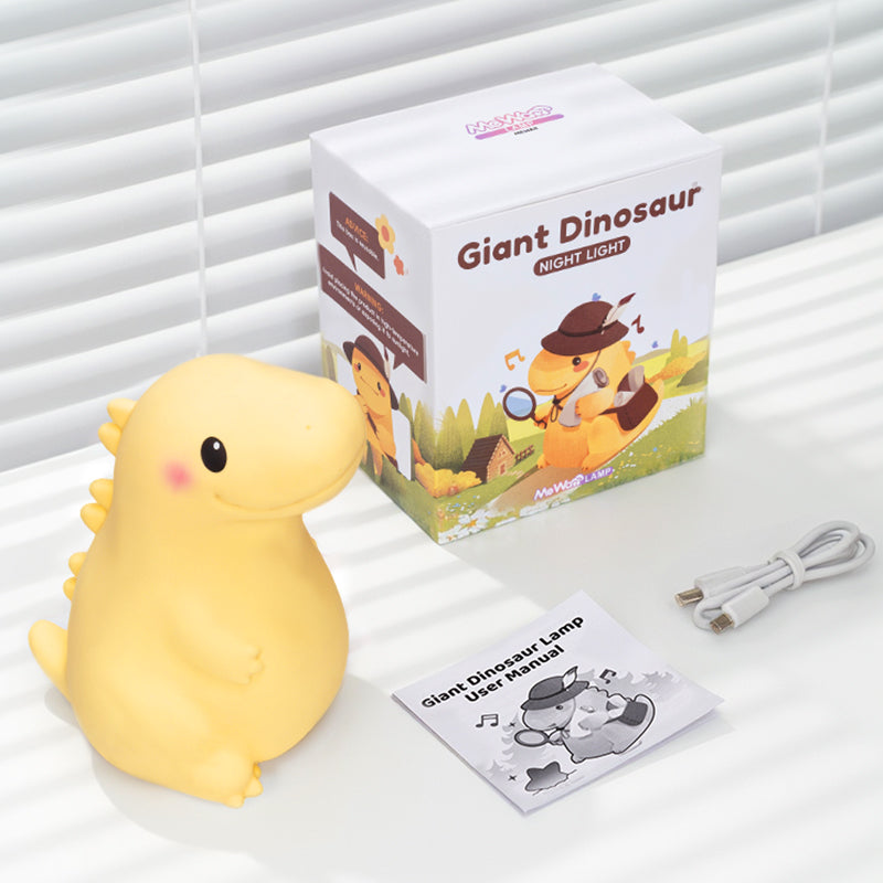 Maetiva® Squishy Silicone Smiley Giant Dinosaur LED Night Light - Perfect Gift for Kids and Girls