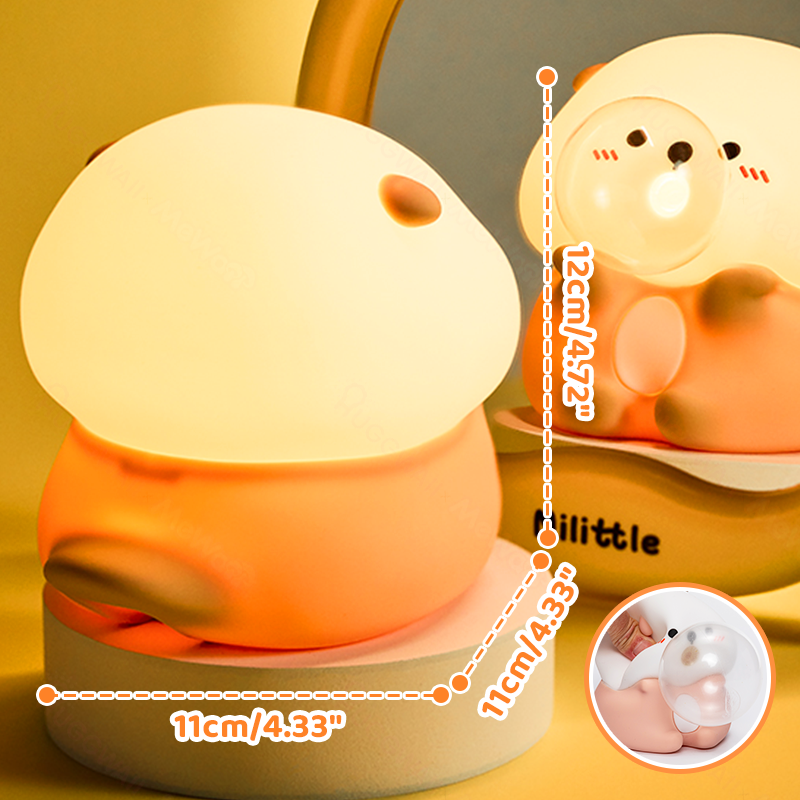 Maetiva® Otter Bubble Blowing Baby Squishy Silicone Night Light Soft Glow Adorable Funny Perfect for Gift