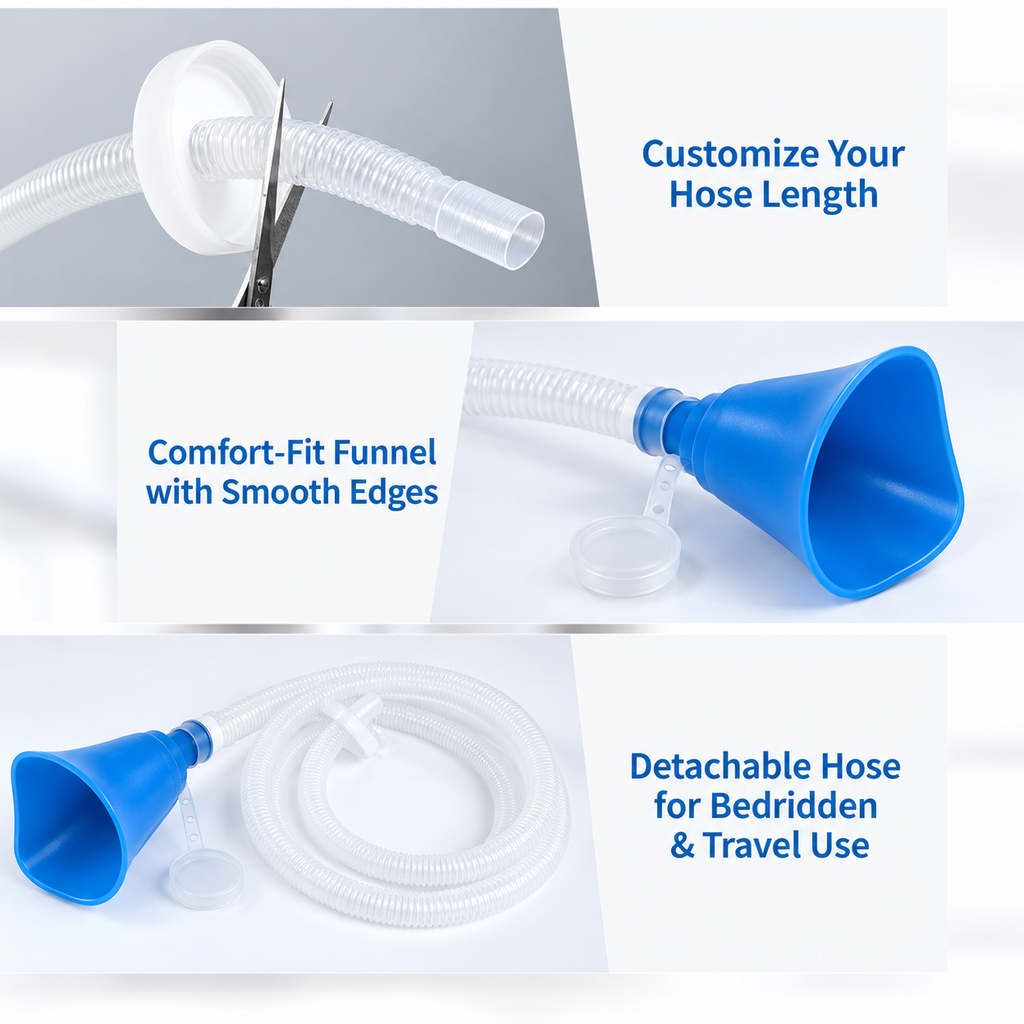 Portable Urinal Bottle,With funnel (Unisex)suitable for various emergency situations