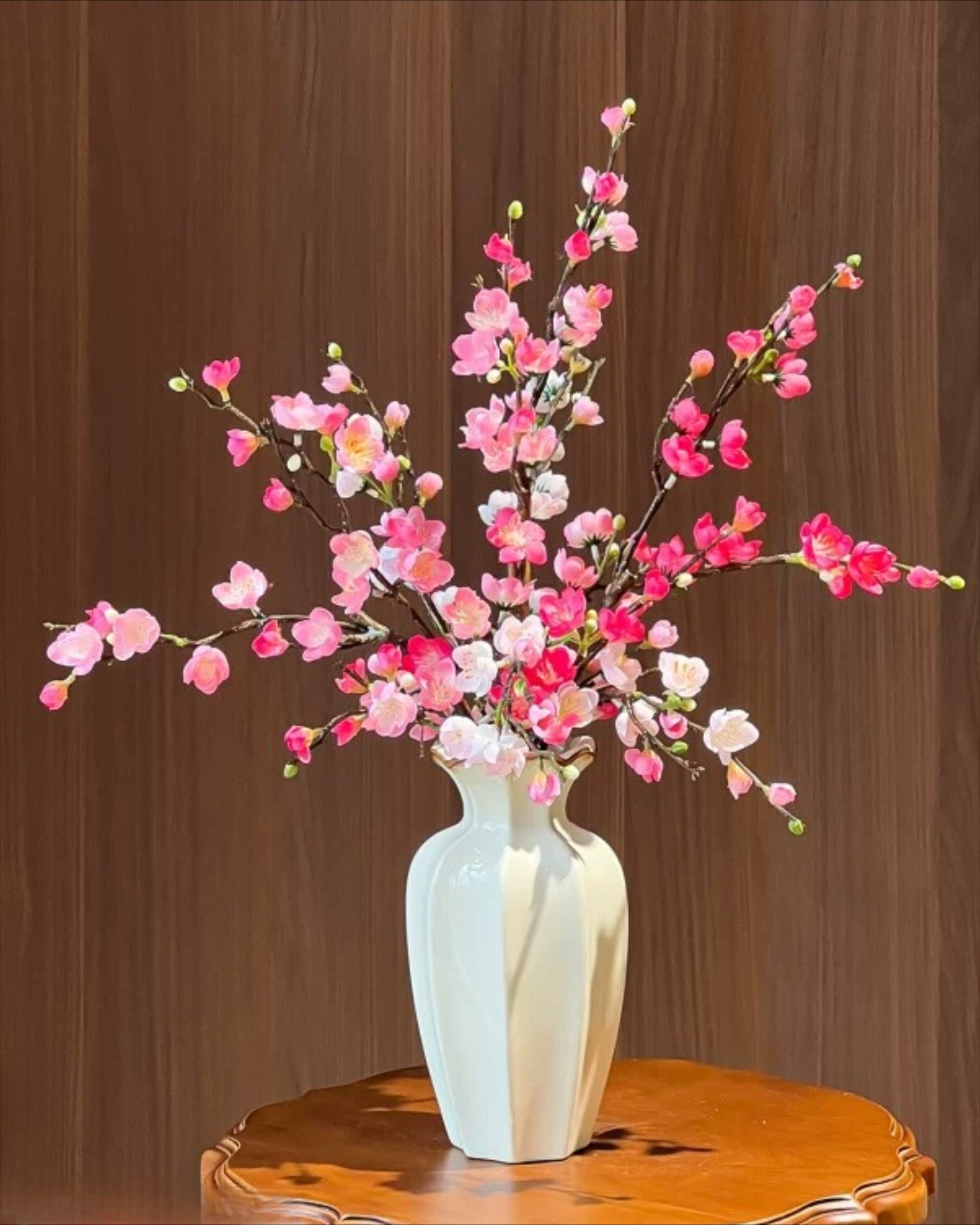 Gradient Cherry Blossom Faux Floral Arrangement