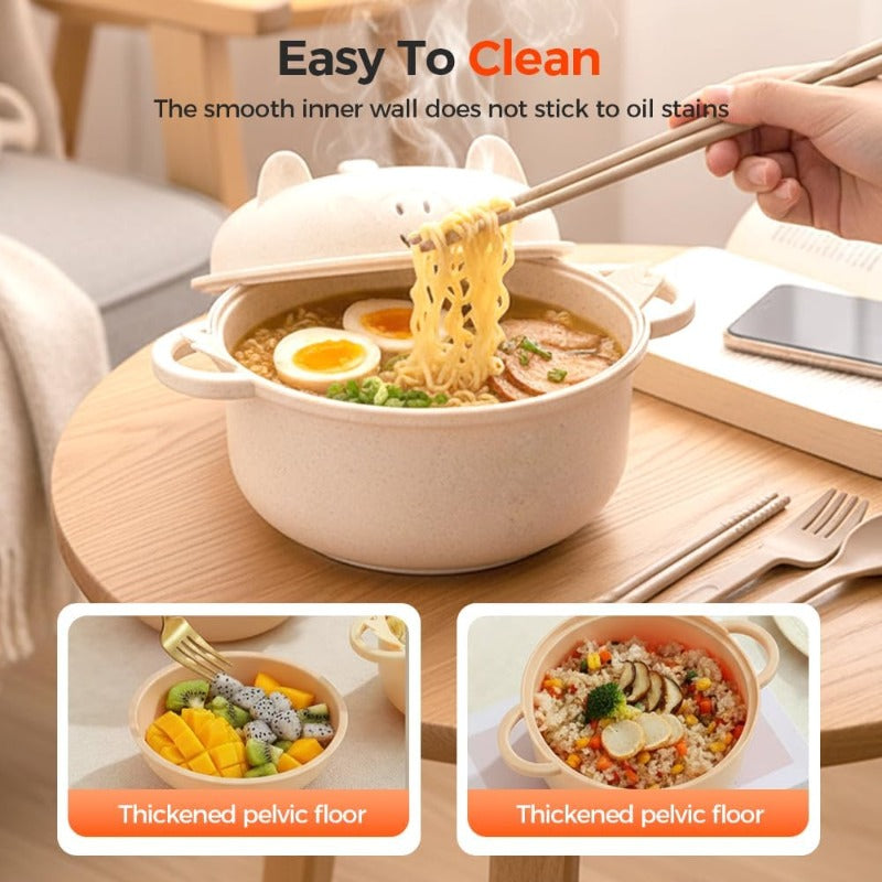 Cute Piggy Ramen Bowl Set