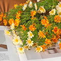 Minimalist Sunset Daisy Tabletop Faux Floral Arrangement