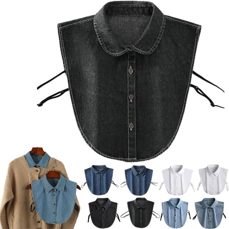 Breathable Denim Detachable Collar