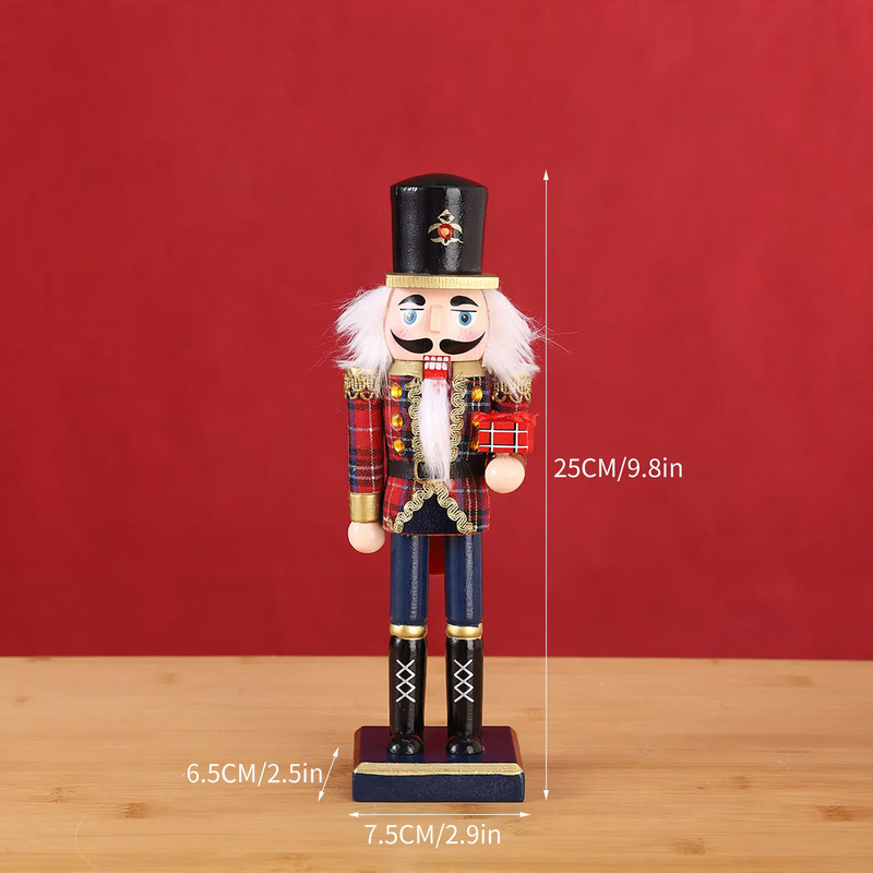 Painted nutcracker soldier made of wood, 25 cm, as a decorative figure