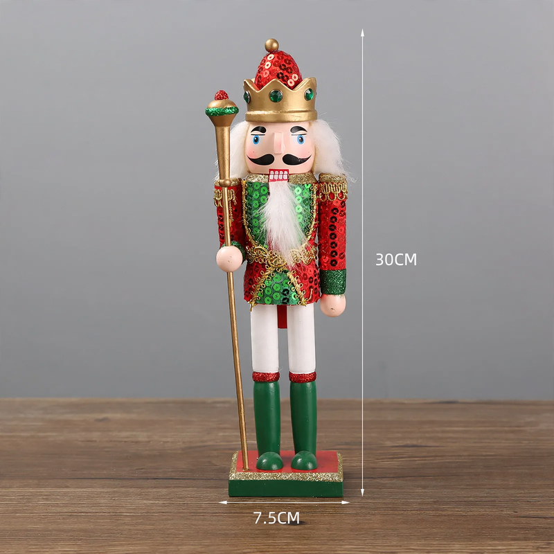 Decorative nutcracker figure made of wood, European style
