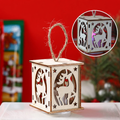 Illuminated wooden house for Christmas decoration