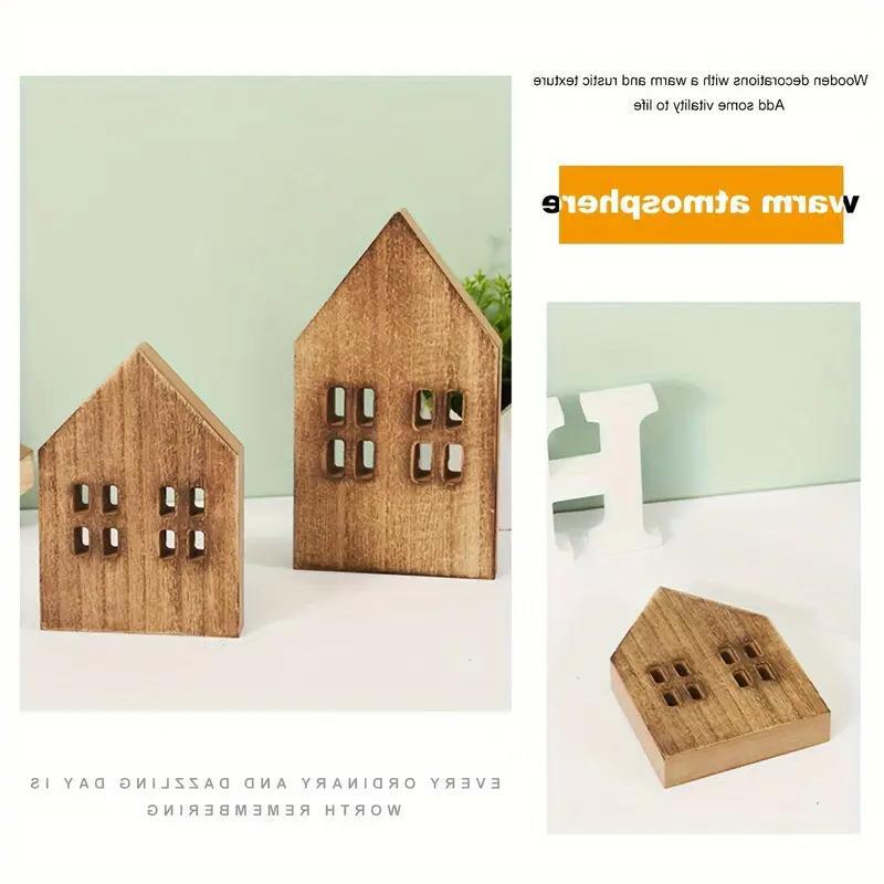 Decorative wooden hut for the table