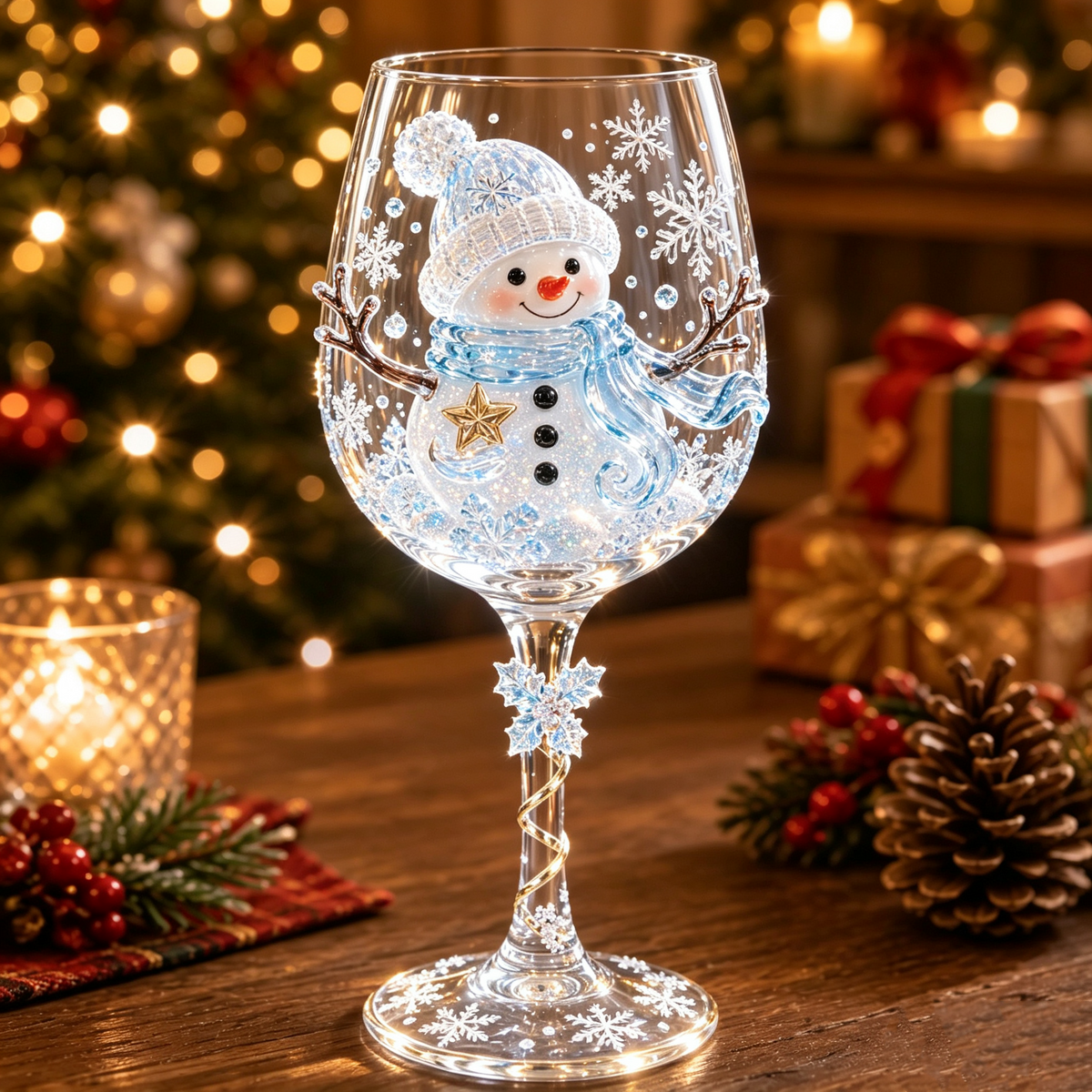 Christmas  Wine Glass Collection Gift Box Set