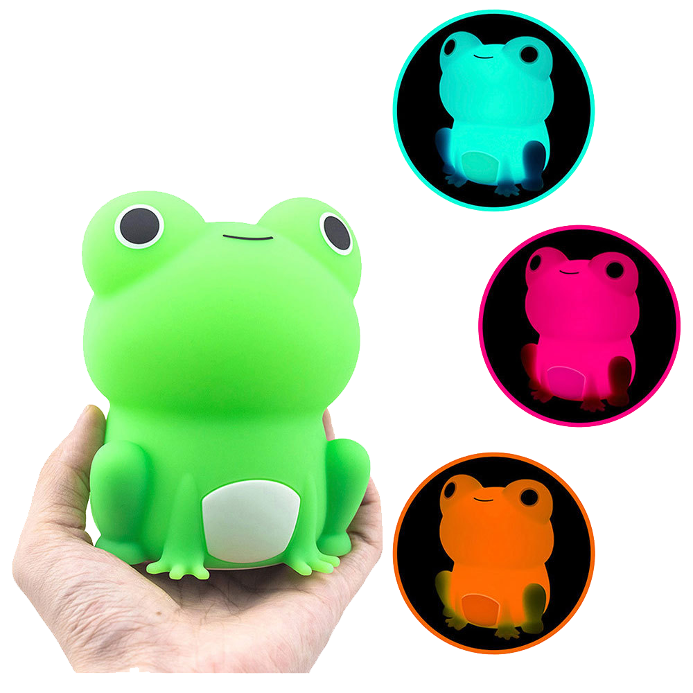 Maetiva® Squishy Silicone Peculiar Frog LED Night Light - Perfect Gift for Kids and Girls