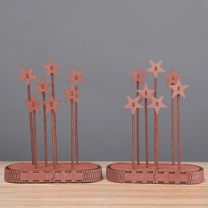 Decorative wooden stars for the Christmas season