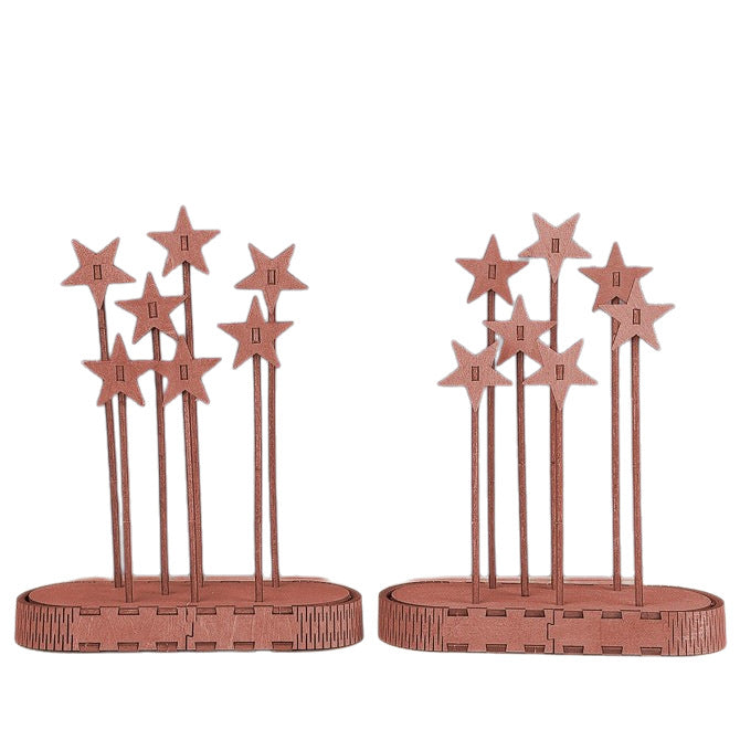 Decorative wooden stars for the Christmas season