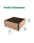 Deep Root™ Cedar Raised Beds, 3' Wide (14.5" D)