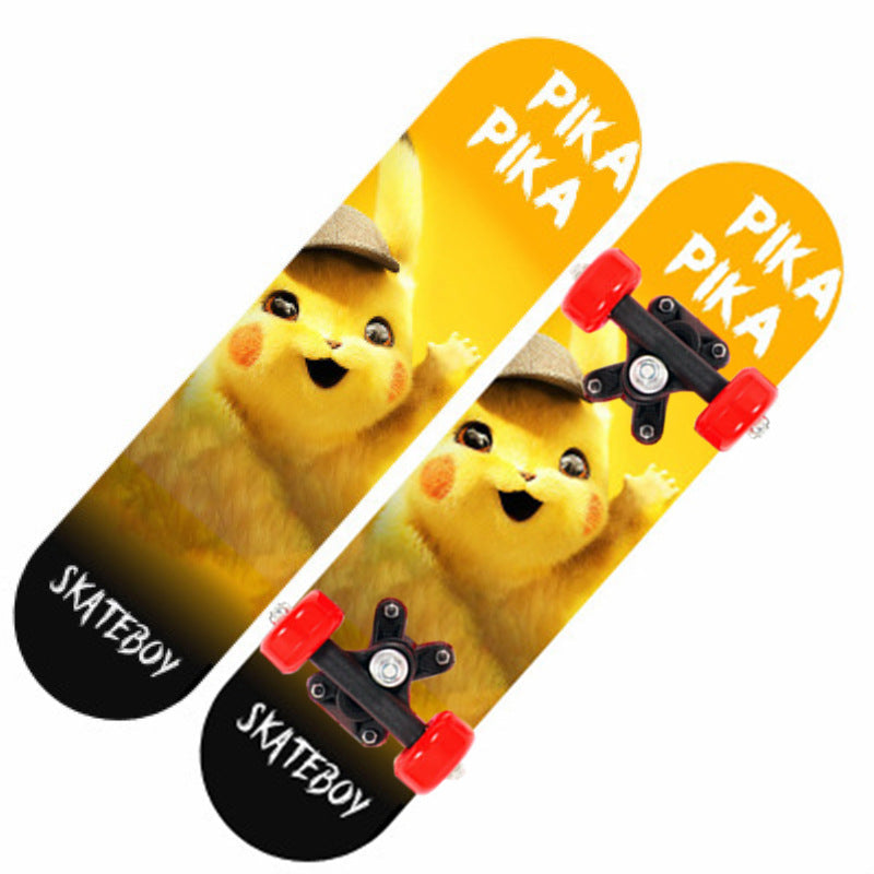 Stunt Skateboard with Anti-Slip Deck and Smooth Wheels