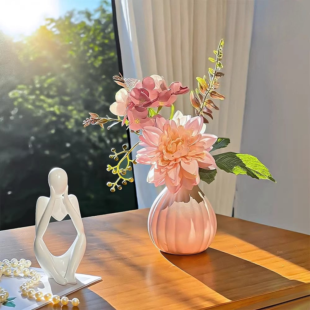 Ethereal Blush Dahlia Nook Faux Floral Arrangement