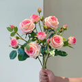 Ethereal Blush Rose Tablescape Faux Floral Arrangement