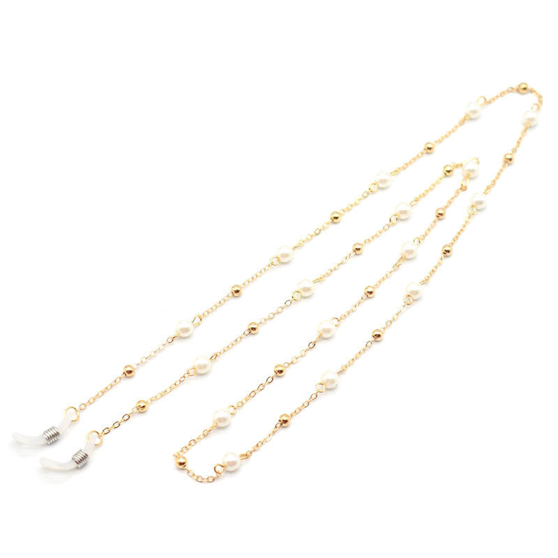 Delicate Pearl-Linked Eyewear Chain 
Maetiva
