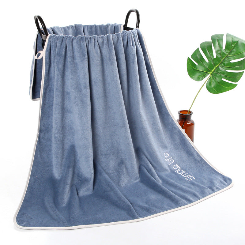 Microfiber Quick-Dry Bath Towel Wrap with Elastic Waist and Hanging Loop 
Maetiva