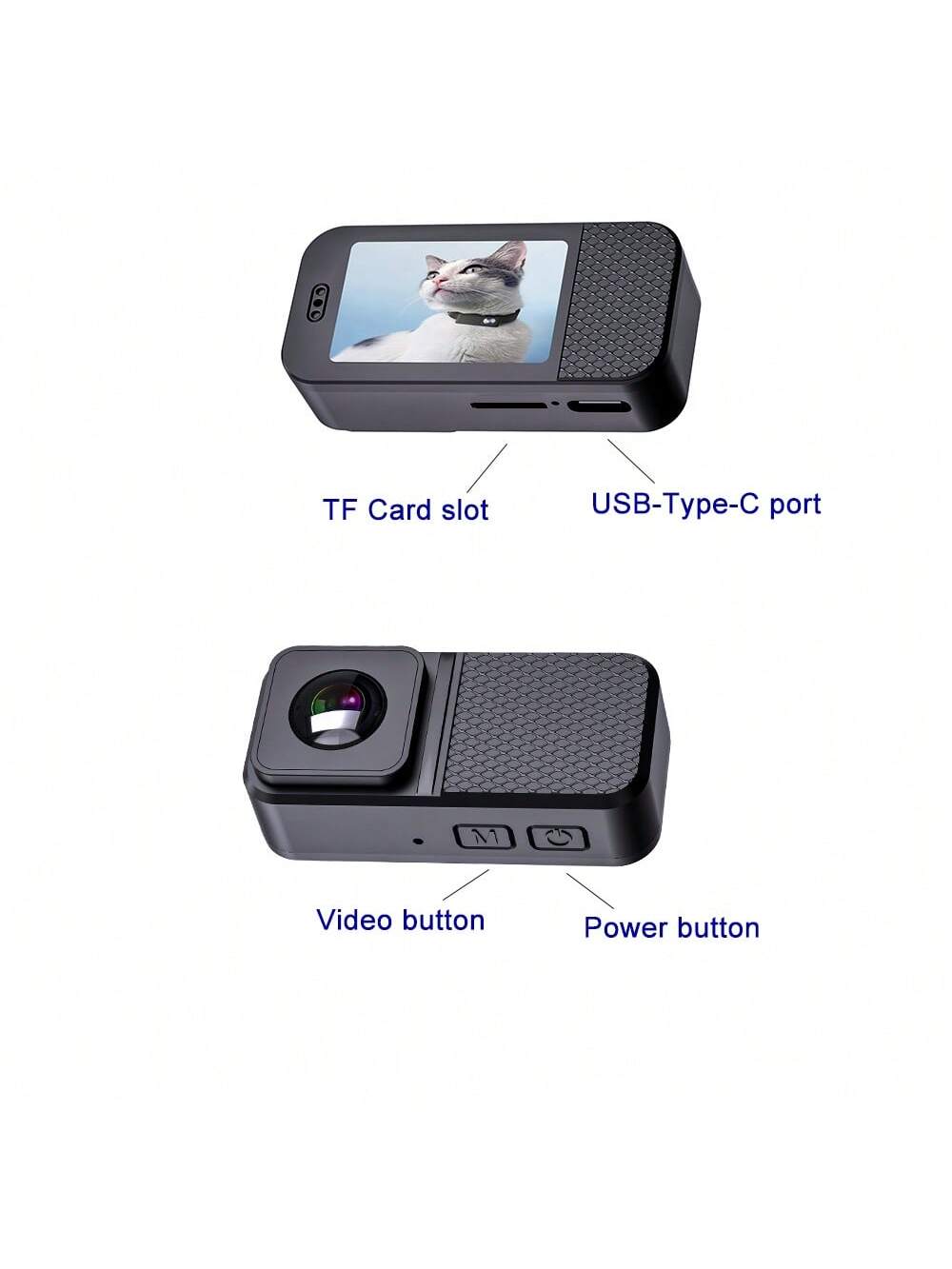 Maetiva | Portable 160° Pet Camera for Cats & Dogs with 1080P HD Video – 32GB
