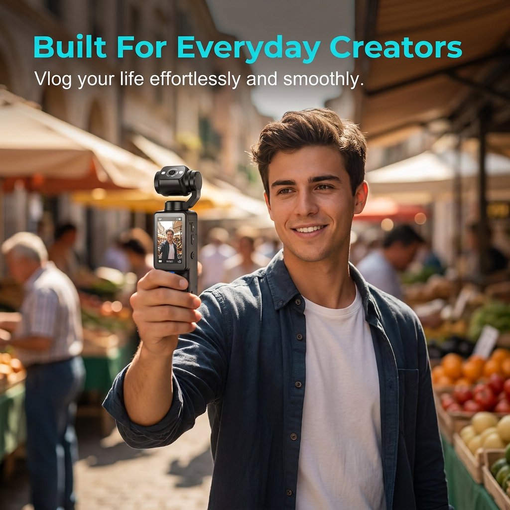 2026 Newest Xtra Pro — 4K AI Pocket Camera with 180° Rotating Lens
