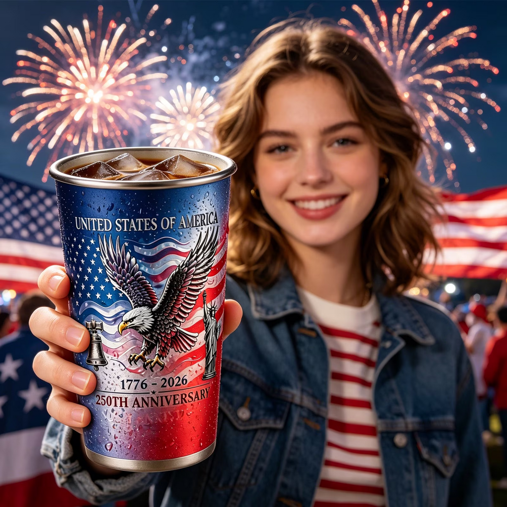 Pour Cold Beer & Watch Hidden Patriotic Design Reveal | Magic Color Changing Cup