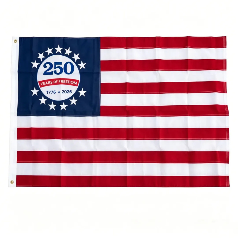 250th Anniversary USA Commemorative Flag (3x5 Ft),Double-Sided Embroidered
