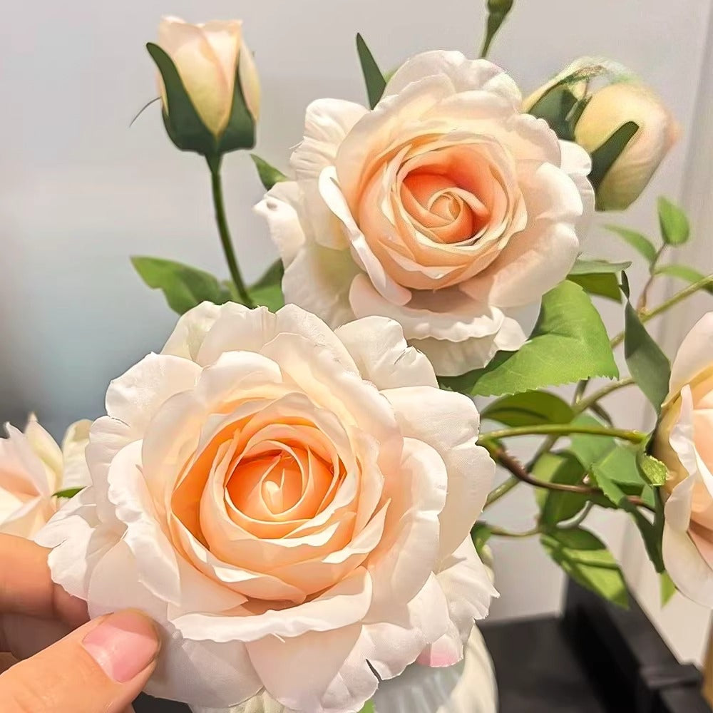 Ethereal Rose Petal Ensemble Faux Floral Arrangement