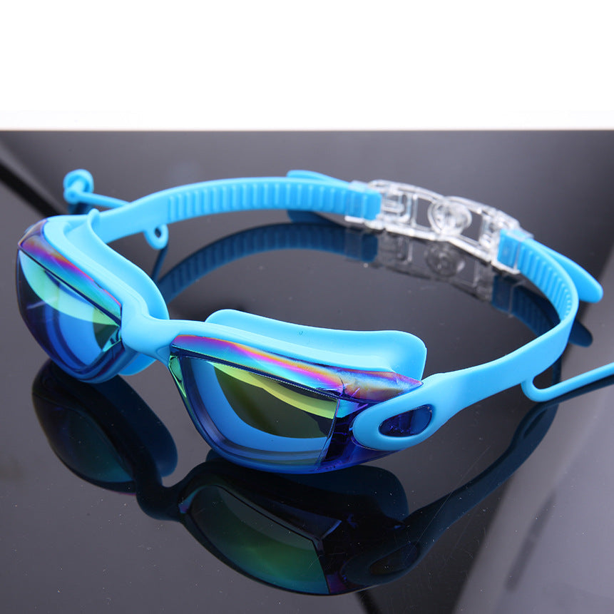Premium Swim Goggles Set with Adjustable Headband and Protective Cap 
Maetiva