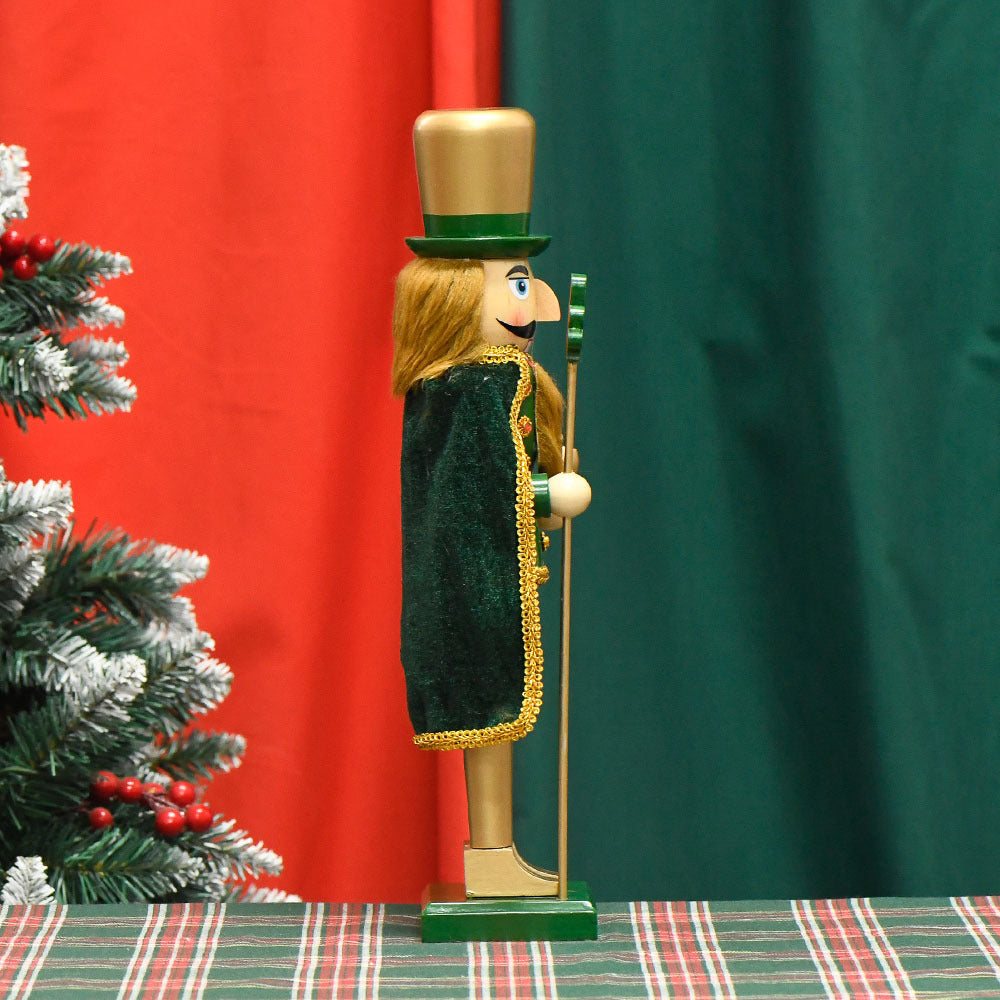 Nutcracker figure, 38 cm, Gold-Green, Irish Design