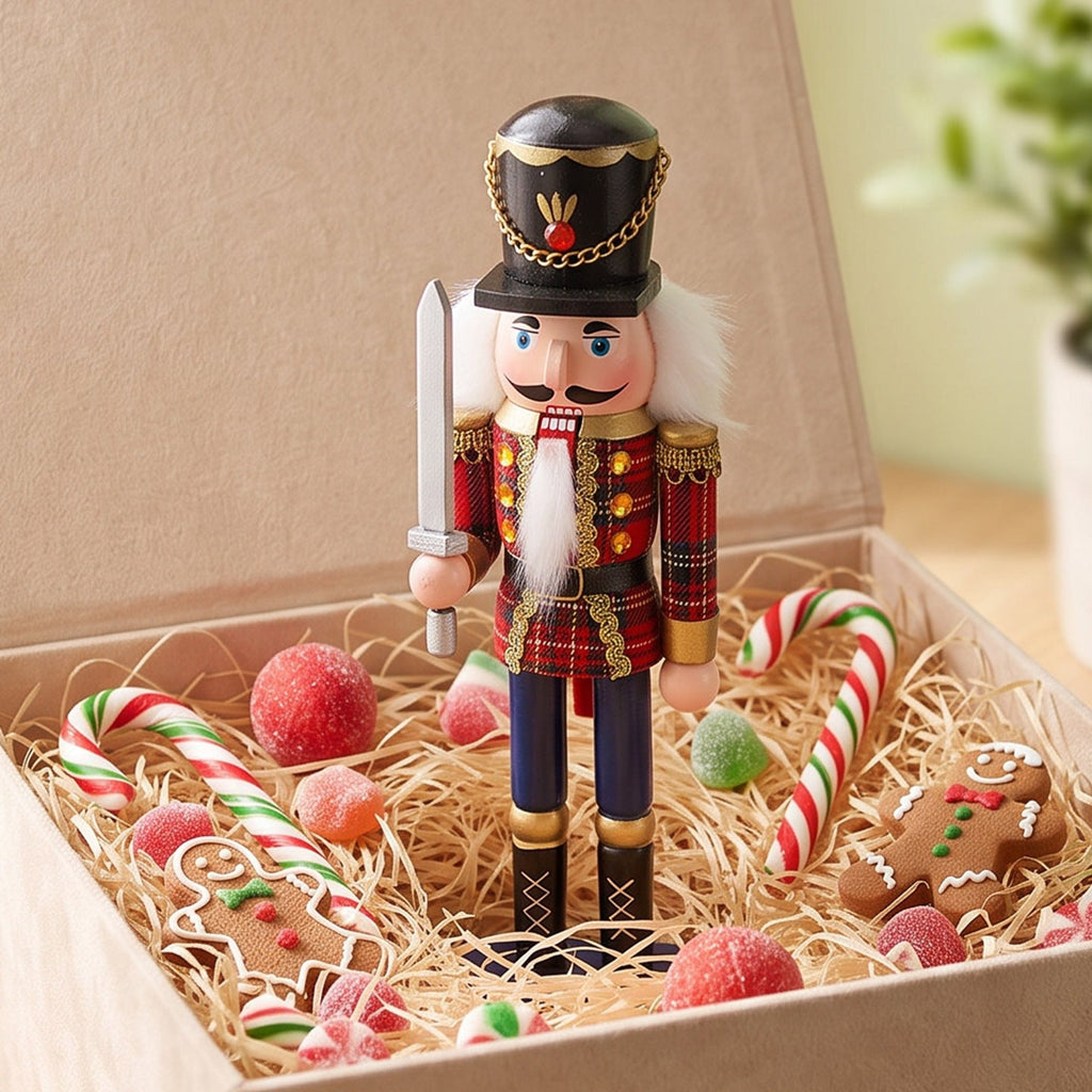 Painted nutcracker soldier made of wood, 25 cm, as a decorative figure