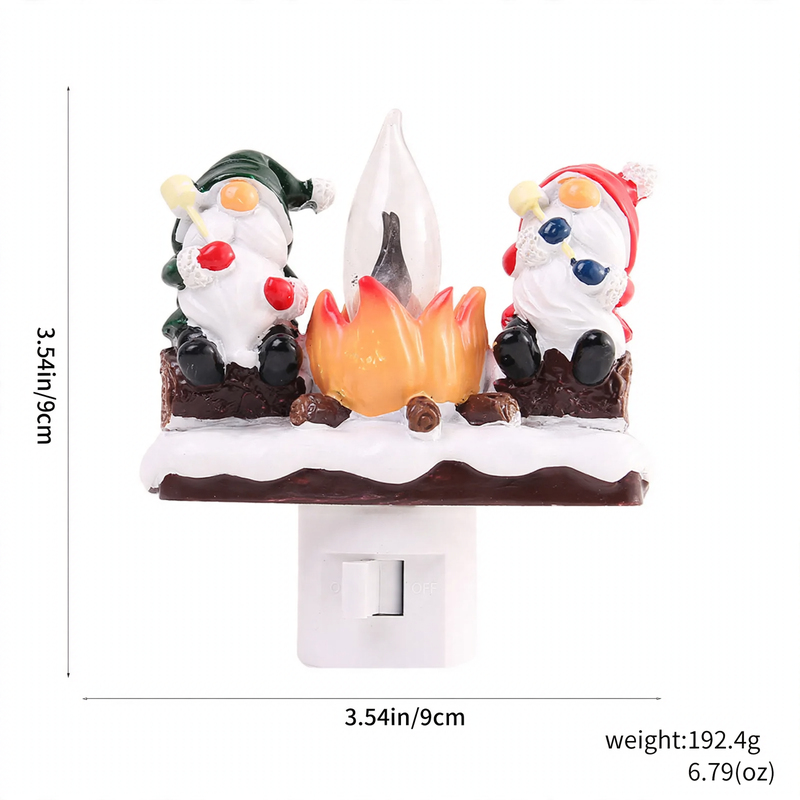 Decorative resin figure with night light effect