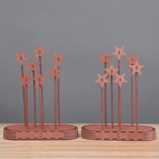 Decorative wooden stars for the Christmas season