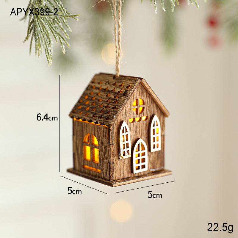 Decorative LED wooden cabin for Christmas atmosphere