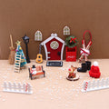 Glowing Elf Door Set for Miniature Christmas Scenes