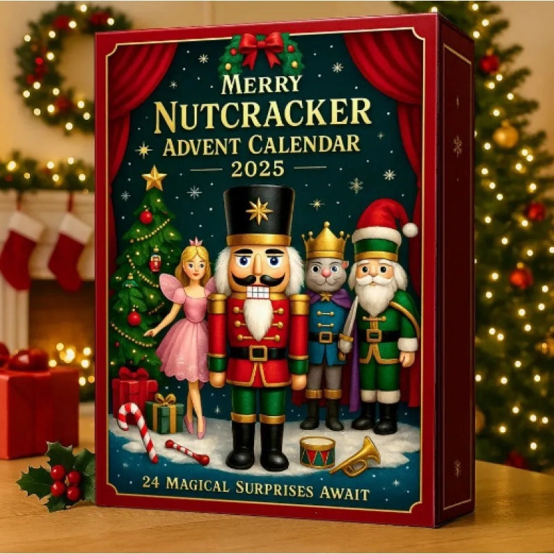 Nutcracker Advent Calendar with Acrylic Ornaments