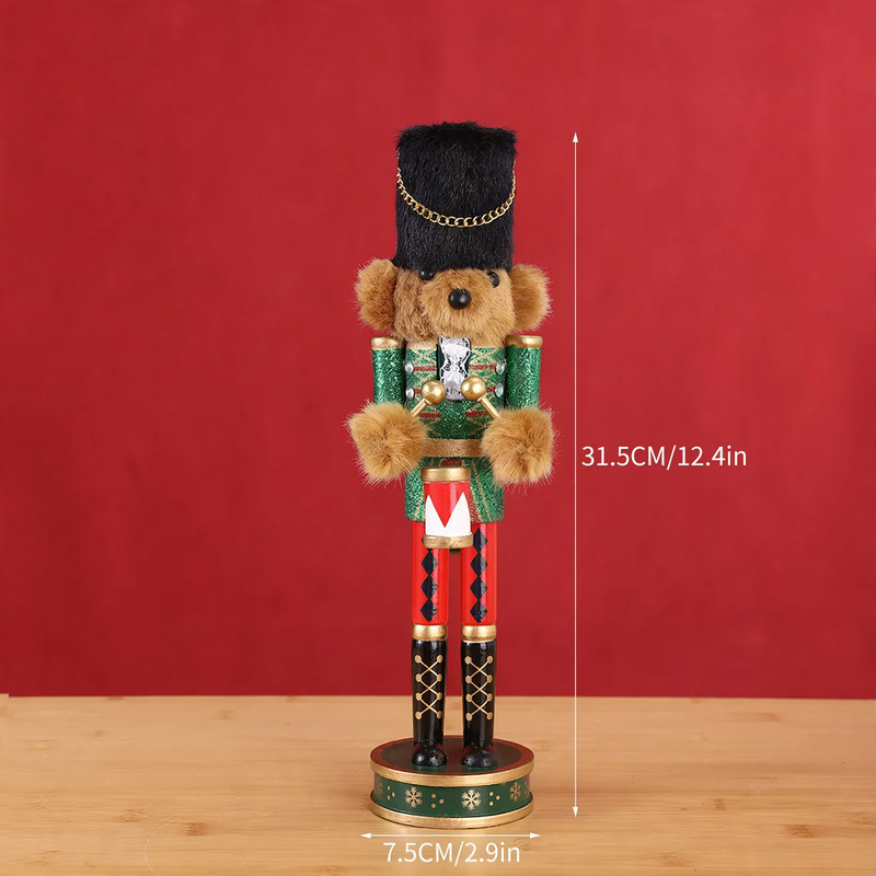 Decorative nutcracker figure made of wood, 30 cm