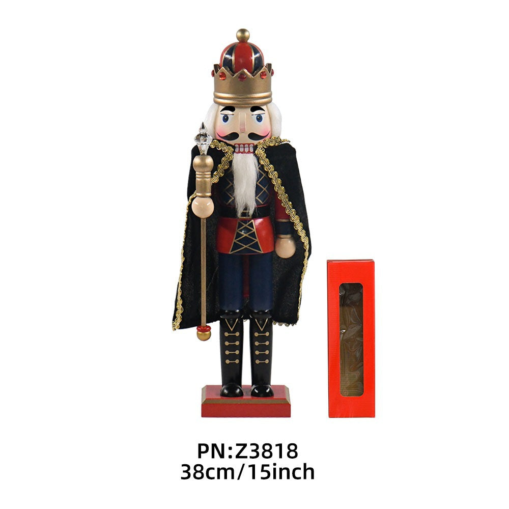 Decorative nutcracker figure made of wood for festive occasions