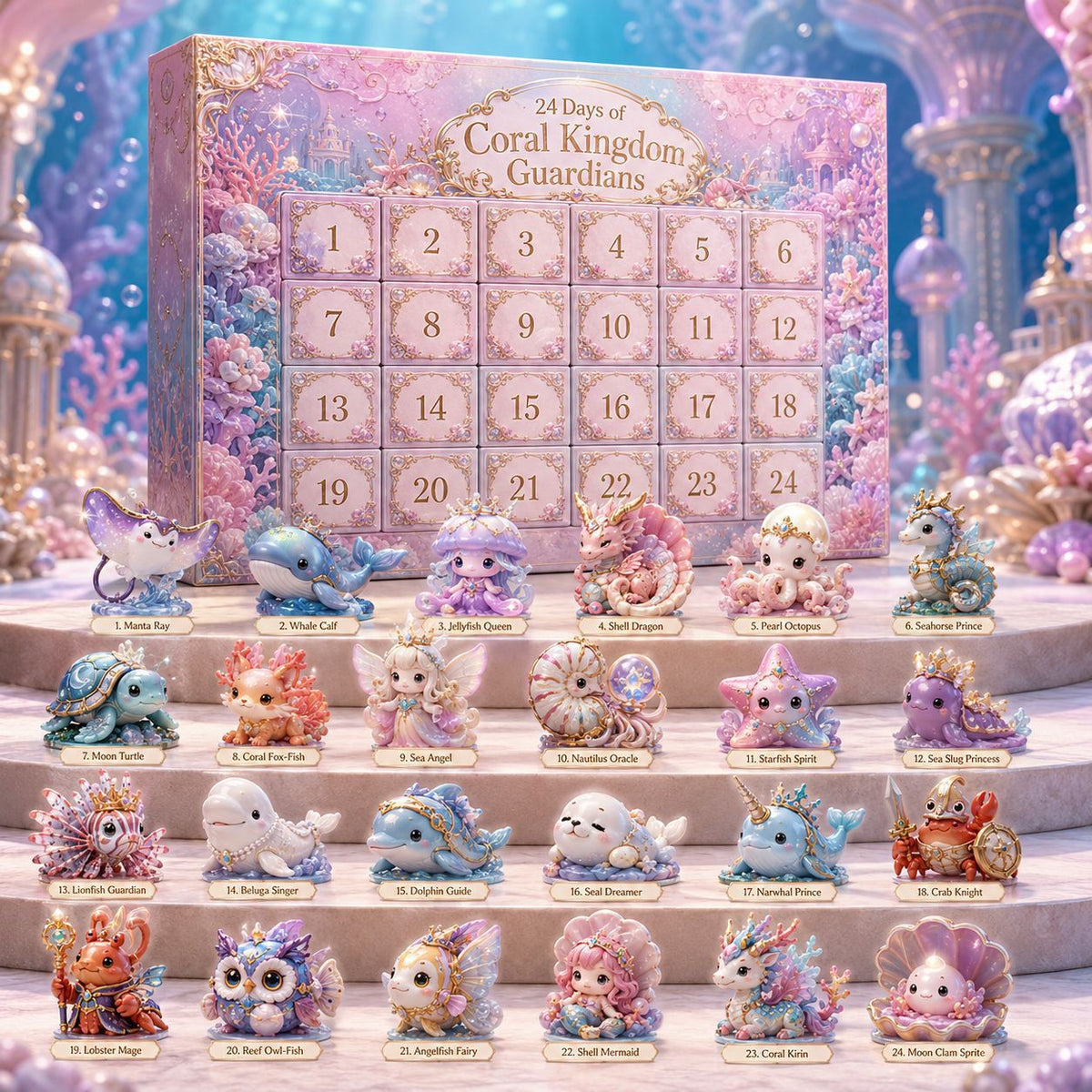 Magical Animal Advent Calendar made of Acrylic