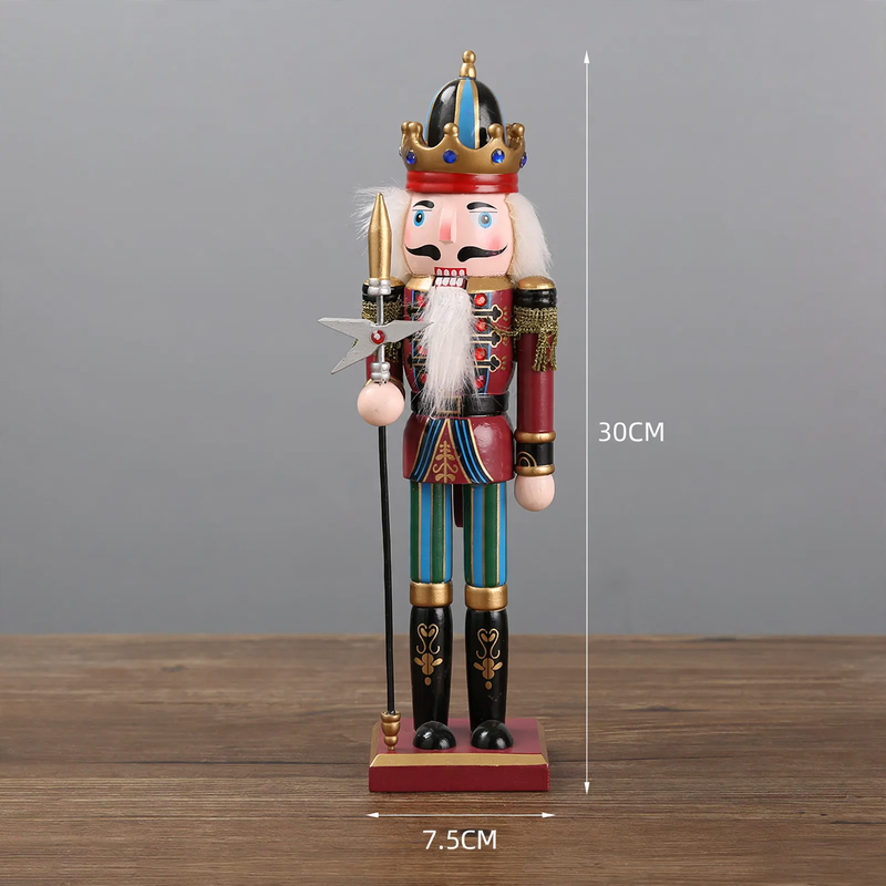 Decorative nutcracker figure made of wood, European style