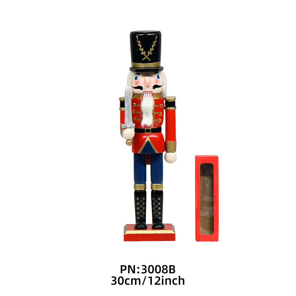 Nutcracker soldier made of wood, 30 cm