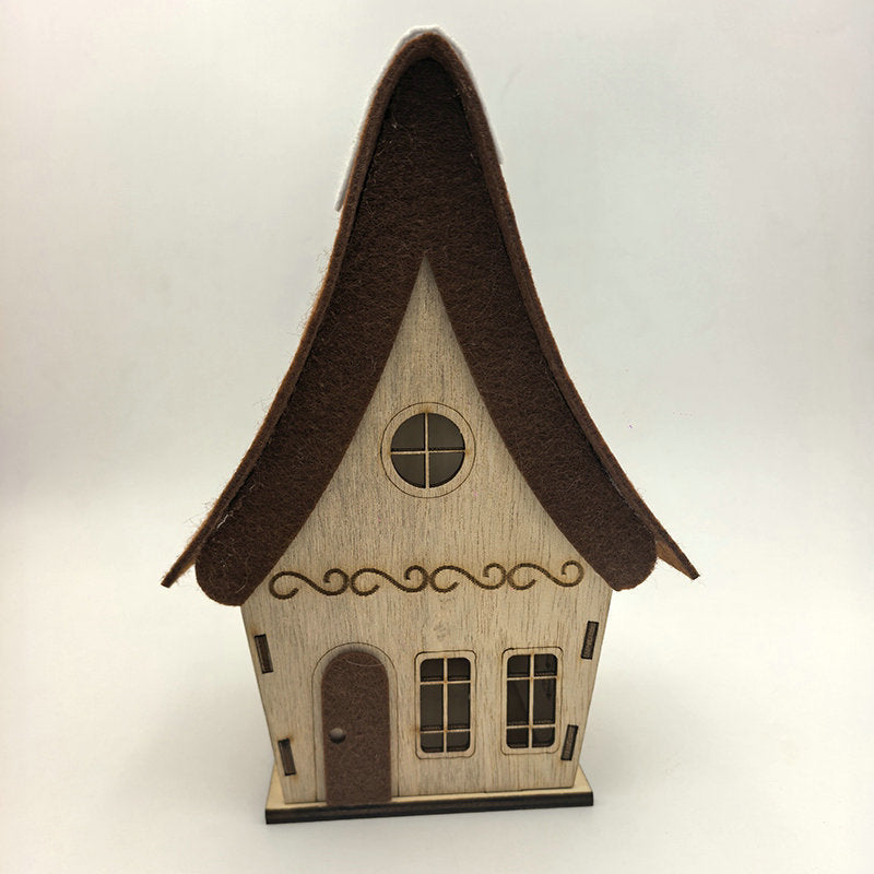 DIY wooden house to paint made of poplar wood