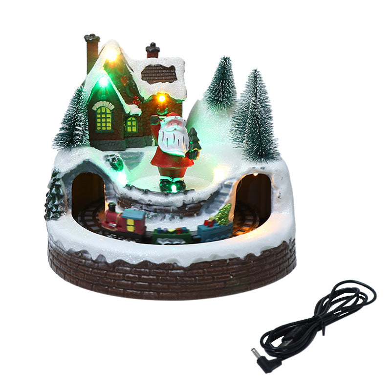 Illuminated Christmas Music House with Light and Music